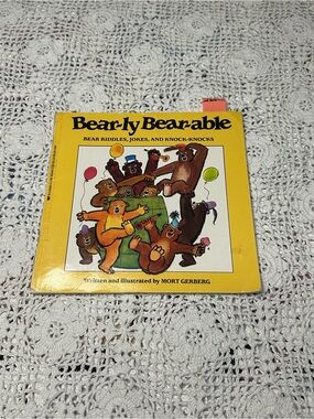 Vintage 1987 Scholastic Bear-ly Bearable Children's Book